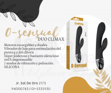 O SENSUAL CLIT DUO CLIMAX VIBRADOR RECARGABLE NEGRO